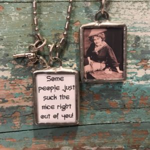 cowgirl, pistol, some people, humor, funny, western, jewelry