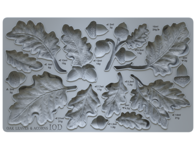 IOD, Oak, leaves, acorns, mould