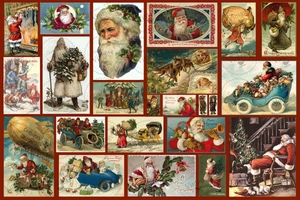 Santa Postcard, JRV, Decoupage paper, 20 x 30, Santa