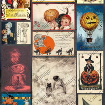 Vintage, Halloween, JRV, Decoupage paper, 20 x 30