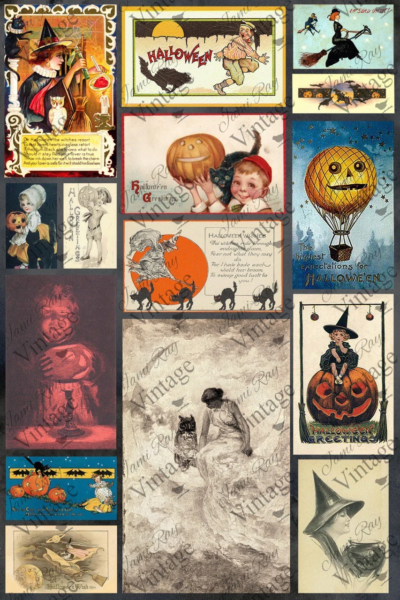 Vintage, Halloween, JRV, Decoupage paper, 20 x 30