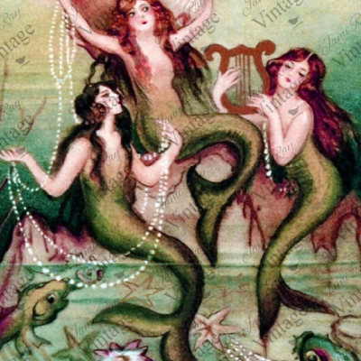 Mermaids, JRV, Rice Paper,