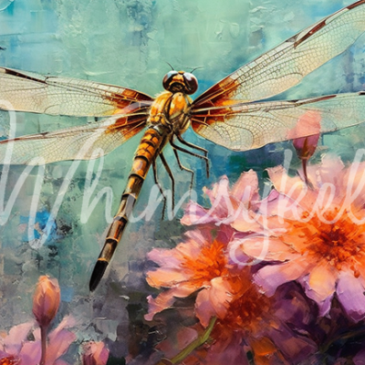 Dragonfly Dance, Whimsykel Designs, decoupage paper, Dragonfly