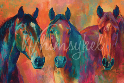 Electric Trio, Whimsykel Designs, decoupage paper, horse