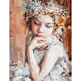 Pensive Girl,Mint by Michelle, Decoupage ,paper