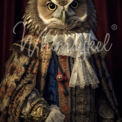 King Hootsworth, Whimsykel Designs, decoupage paper, Owl