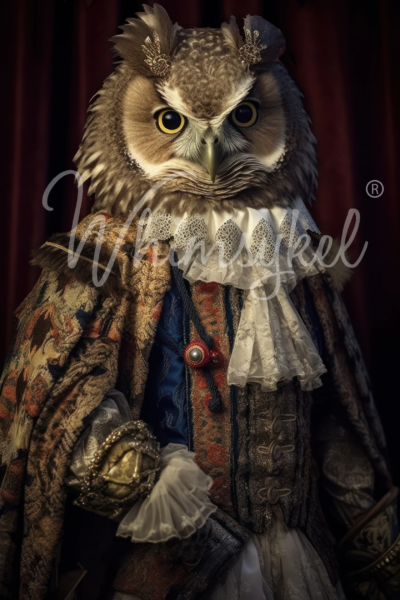 King Hootsworth, Whimsykel Designs, decoupage paper, Owl