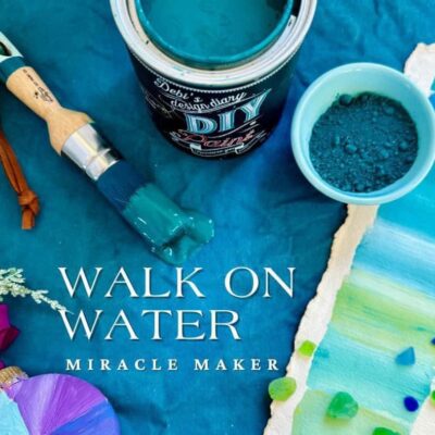 walk on water, water, teal, blue green, diy paint, diy, clay paint