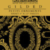 gilded, foil, transfer, iod, petits, ornements