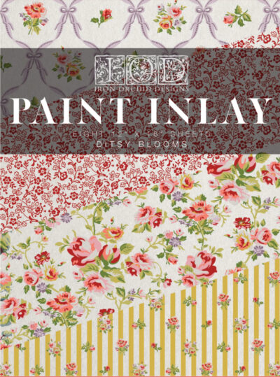 Ditsy Blooms, IOD, Paint Inlay