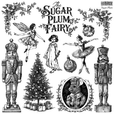 IOD, Sugar Plum Fairy, Stamp, Limited Edition, Christmas decor, holiday, nutcracker,