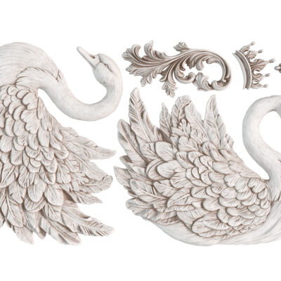 IOD Swans Mould, IOD, Mould, Swans, swan, nature, birds, crowns, regal