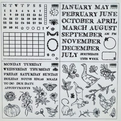 IOD, A Timely Tale, 6 x 6 Box Stamps, calendar