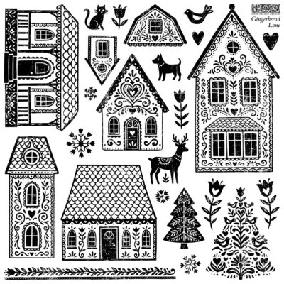 IOD, Gingerbread Lane, 2026 Limited, Stamp, houses